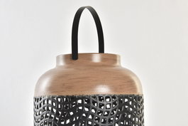 DKD Home Decor Portavelas Colonial Negro Marron Metal 20.5 x 51 x 20.5 cm (4 Unidades)