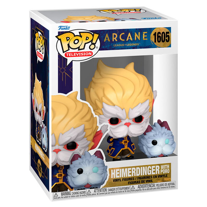 Funko Figura POP League of Legends Arcane Heimerdinger con Poro Funko Figura POP League of Legends Arcane Heimerdinger con Poro