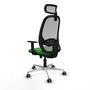 PIQUERAS Y CRESPO Silla de oficina Cilanco con mecanismo Sincro/Traslack Verde y Gris