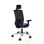 PIQUERAS Y CRESPO Silla de oficina Yunquera con mecanismo Sincro/Traslack, Azul claro y Negro