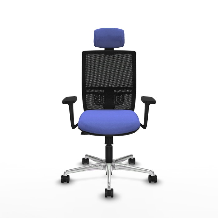 PIQUERAS Y CRESPO Silla de oficina Yunquera con mecanismo Sincro/Traslack, Azul claro y Negro PIQUERAS Y CRESPO Silla de oficina Yunquera con mecanismo Sincro/Traslack, Azul claro y Negro