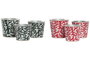 DKD Home Decor Caja Navidad Tradicional Metal Verde Rojo 21 x 19 x 21 cm (2 Unidades)