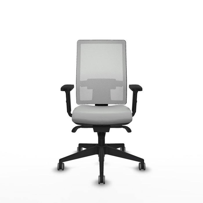 PIQUERAS Y CRESPO Silla de oficina Horna con mecanismo Sincro Gris claro y Blanco