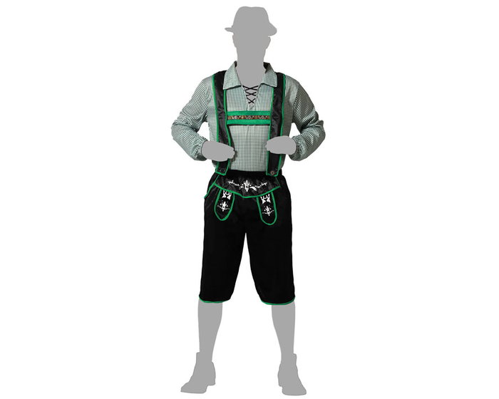 Disfraz Alemán Negro Hombre Adulto Verde XL