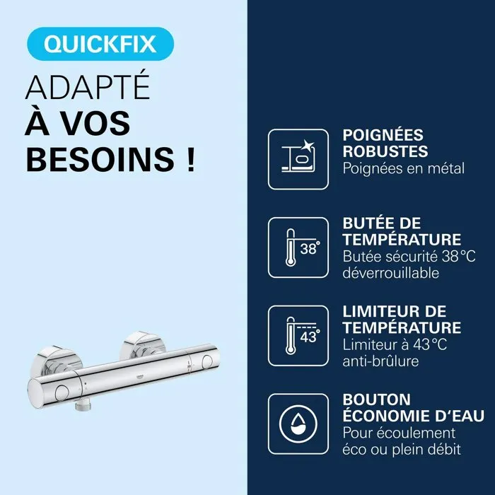 Grohe Mezclador Termostático de Ducha Precision Get THM - Cromo