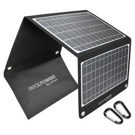 RealPower Solarpanel SP-22E 22,5 W Plegable con 3 Puertos USB