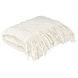 Home Deco Factory Manta Chenilla Crema 120x150