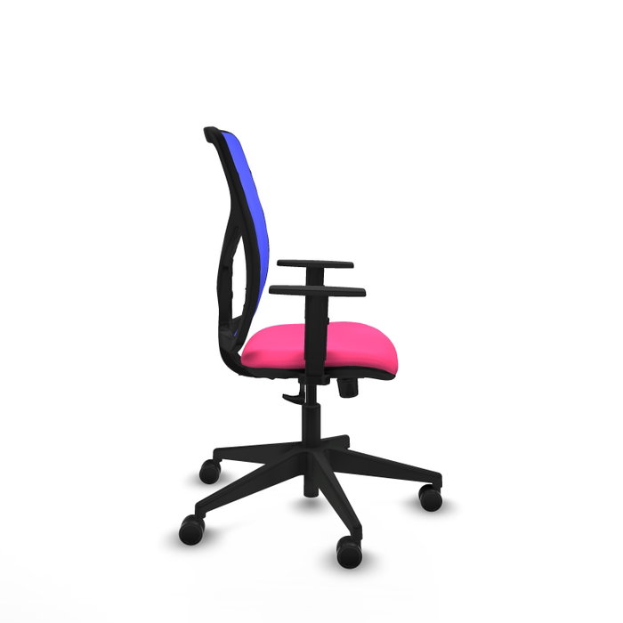 PIQUERAS Y CRESPO Silla de oficina Motilla con mecanismo Sincro, Rosa y Azul