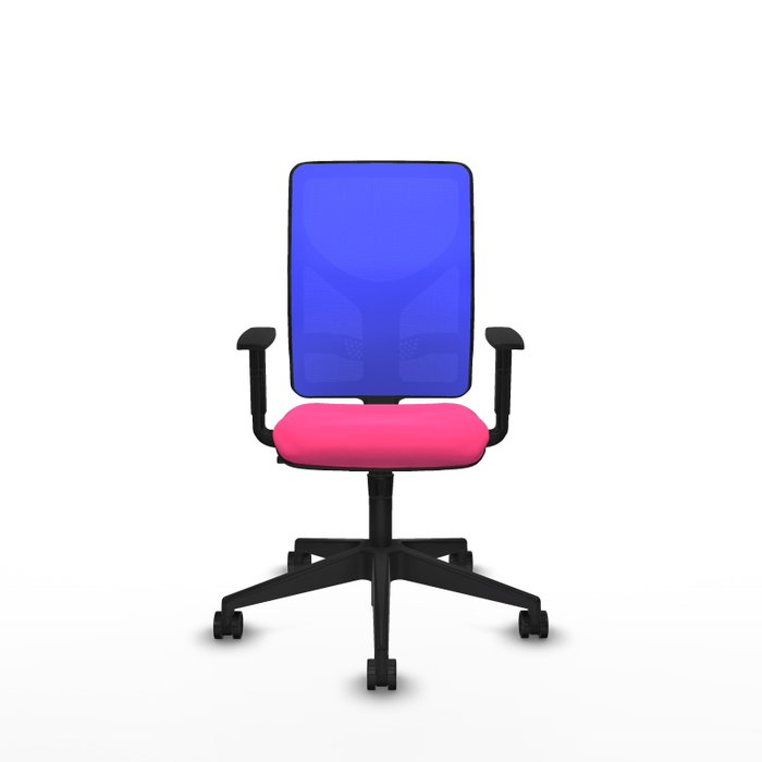 PIQUERAS Y CRESPO Silla de oficina Motilla con mecanismo Sincro, Rosa y Azul