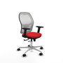 PIQUERAS Y CRESPO Silla de oficina Jorquera con mecanismo Sincro/Traslack, Rojo y Blanco