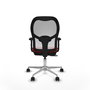 PIQUERAS Y CRESPO Silla de oficina Jorquera con mecanismo Sincro/Traslack, Rojo y Blanco