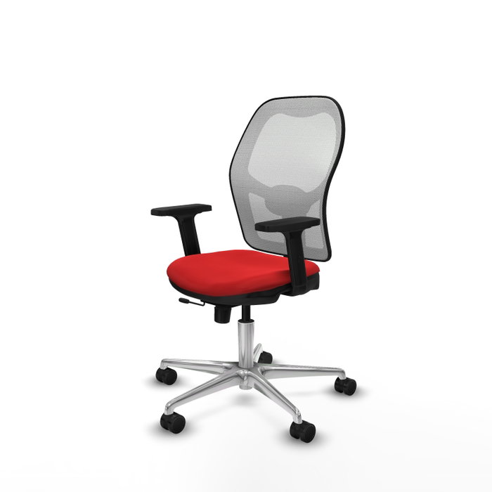 PIQUERAS Y CRESPO Silla de oficina Jorquera con mecanismo Sincro/Traslack, Rojo y Blanco PIQUERAS Y CRESPO Silla de oficina Jorquera con mecanismo Sincro/Traslack, Rojo y Blanco