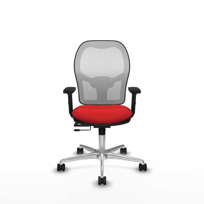 PIQUERAS Y CRESPO Silla de oficina Jorquera con mecanismo Sincro/Traslack, Rojo y Blanco PIQUERAS Y CRESPO Silla de oficina Jorquera con mecanismo Sincro/Traslack, Rojo y Blanco