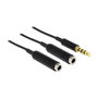 DeLOCK Cable Audio Splitter 3,5 mm 4 Pin > 2 x 3,5 mm 4 Pin 25 cm