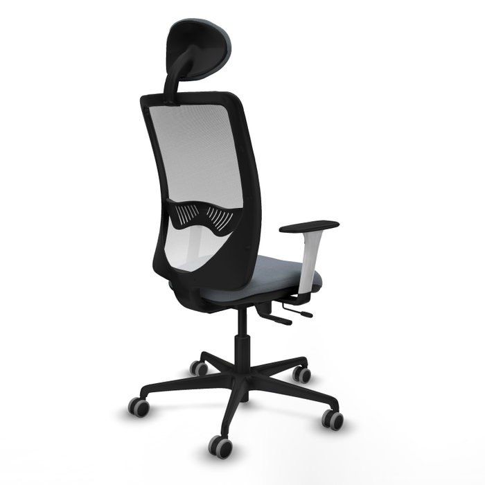 PIQUERAS Y CRESPO Silla de oficina Zulema con mecanismo Sincro/Traslack, Gris y Blanco