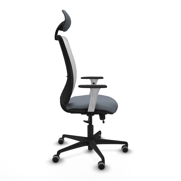 PIQUERAS Y CRESPO Silla de oficina Zulema con mecanismo Sincro/Traslack, Gris y Blanco