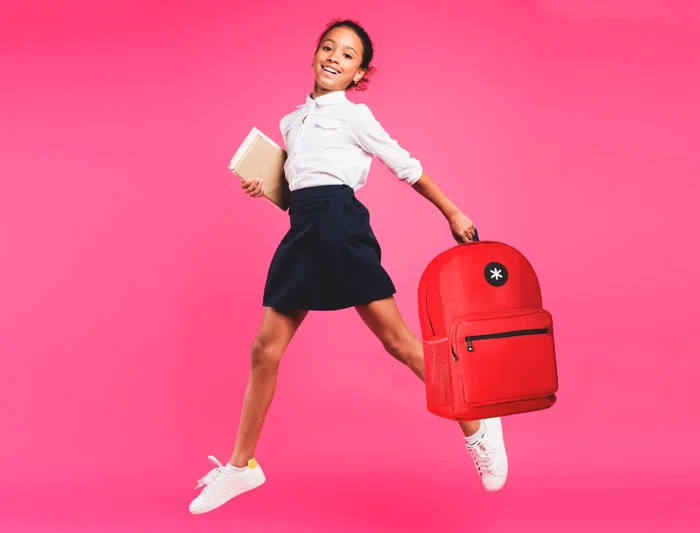 Antartik Mochila Escolar Roja 320x140x430 mm con Bolsillo Portátil 15.6" y Múltiples Bolsillos