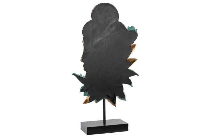 DKD Home Decor Figuras de Buda en Resina y Metal (Pack de 2)