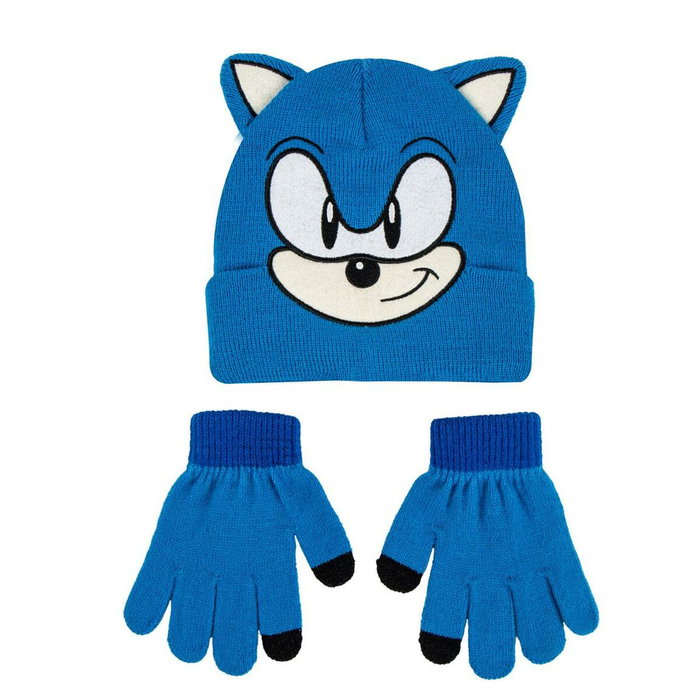 Cerdá Conjunto de Gorro y Guantes Sonic The Hedgehog Azul