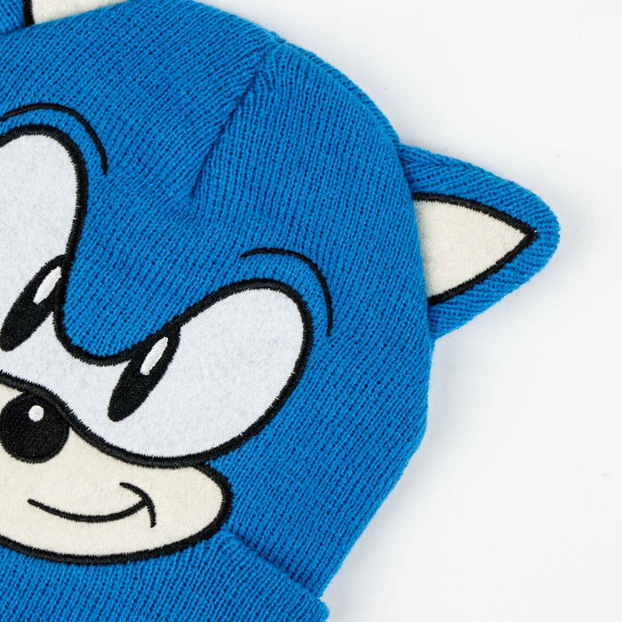 Cerdá Conjunto de Gorro y Guantes Sonic The Hedgehog Azul