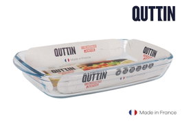 Quttin Fuente Vidrio Rectangular 32.5 x 20 cm 2.2 L (7 Unidades)