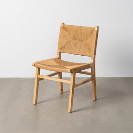 Silla Natural Madera 50 X 59 X 86 cm (Set de 2)
