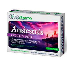 LB PHARMA Ansiestres 60 Comp. | L-triptófano, Ashwagandha, Griffonia, Rhodiola, Valeriana, Passiflora | Ayuda contra el Estrés