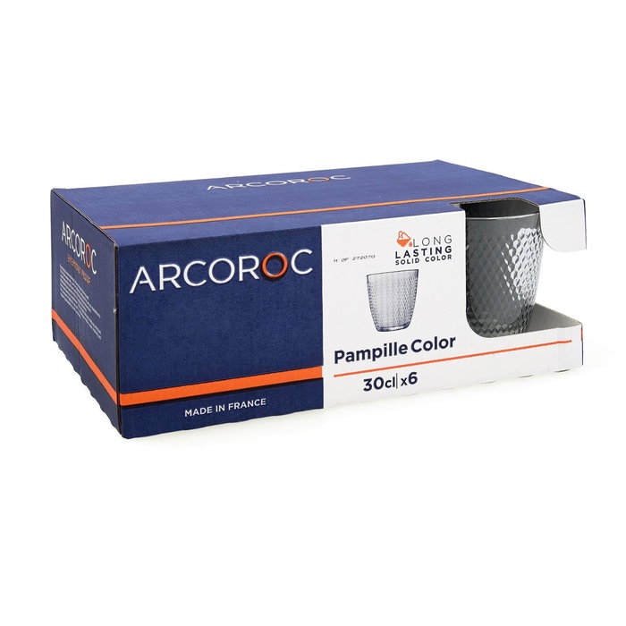 Caja 6 Vasos Altos Vidrio Pampille Mazzarine Arcoroc 31 cL Caja 6 Vasos Altos Vidrio Pampille Mazzarine Arcoroc 31 cL