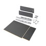 Emuca Kit de cajón para cocina o baño Vertex de altura 178mm con regulación 3D, tableros incluidos, módulo 450mm, Gris antracita