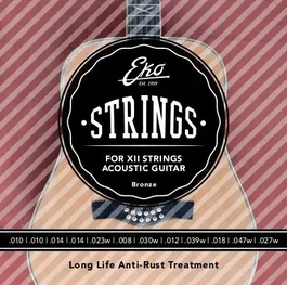 EKO Juego Acústica Bronze 80/20 Light (12St,) 10-47 Cuerdas