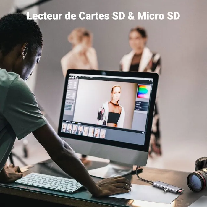 UGREEN Adaptador USB-C Multifuncional con Power Delivery - Gris - AABEQ28542