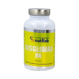 NUTRIAB Bisglimax B6 90 Cápsulas | Complemento Alimenticio de Magnesio, Vitaminas y Minerales