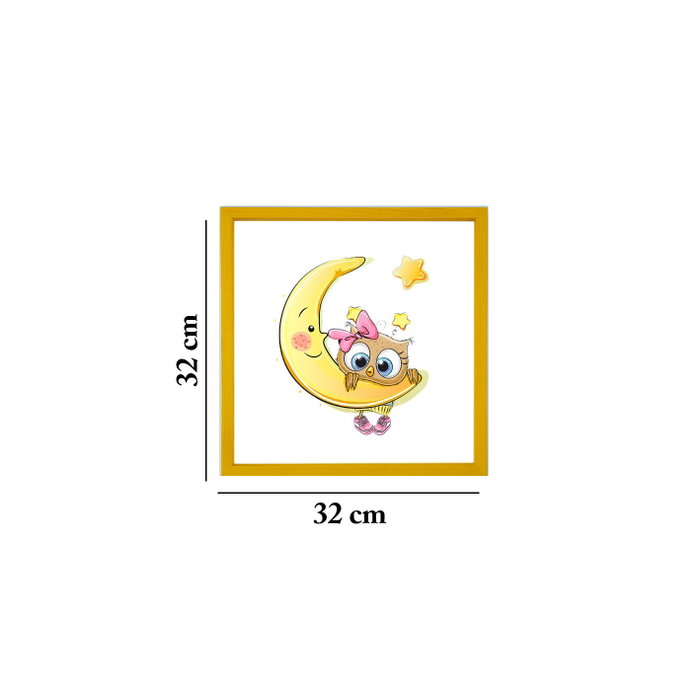Wallity CAM7239654764 Cuadro Decorativo Enmarcado de Cristal y Madera 32x32 cm
