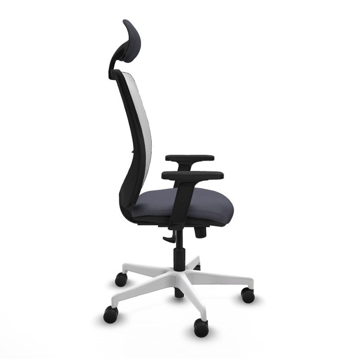 PIQUERAS Y CRESPO Silla de oficina Zulema con mecanismo Sincro, Gris oscuro y Blanco PIQUERAS Y CRESPO Silla de oficina Zulema con mecanismo Sincro, Gris oscuro y Blanco