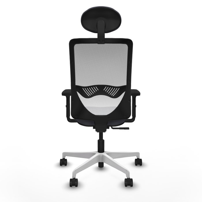 PIQUERAS Y CRESPO Silla de oficina Zulema con mecanismo Sincro, Gris oscuro y Blanco PIQUERAS Y CRESPO Silla de oficina Zulema con mecanismo Sincro, Gris oscuro y Blanco