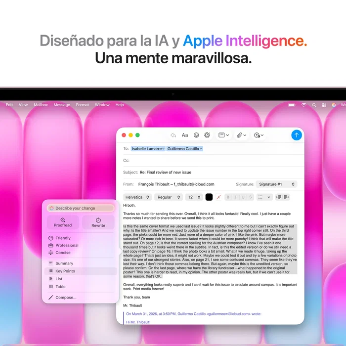 Apple MacBook Neo 13 pulgadas, Chip A18 Pro, 8GB RAM, 256GB SSD, Rosa nube Apple MacBook Neo 13 pulgadas, Chip A18 Pro, 8GB RAM, 256GB SSD, Rosa nube