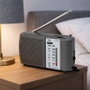SAMI Radio 2 Bandas con Auriculares, Horizontal, Gris