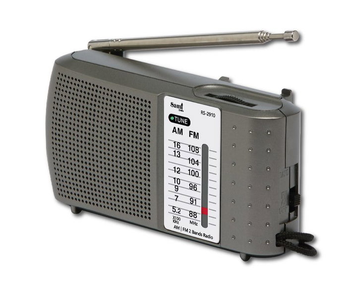 SAMI Radio Sami 2 bandas con auriculares horizontal - gris SAMI Radio Sami 2 bandas con auriculares horizontal - gris