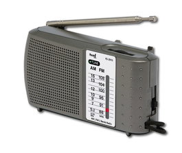 SAMI Radio 2 Bandas con Auriculares, Horizontal, Gris