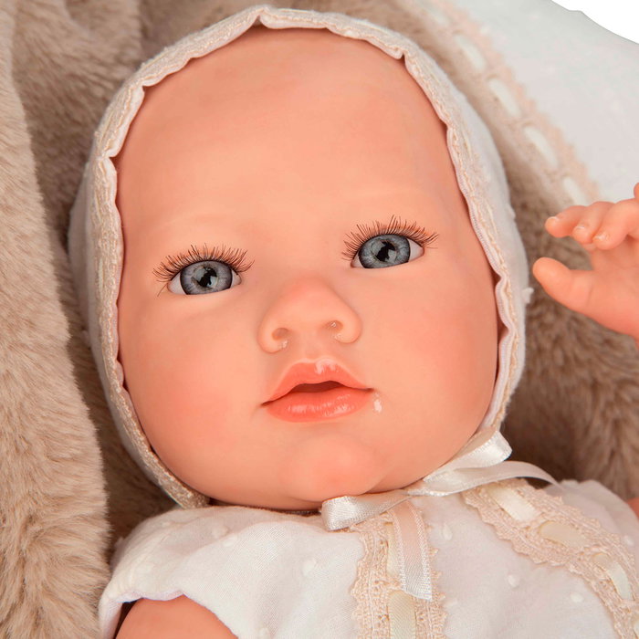 Muñecas Arias Muñeca Reborn Jade Marrón 38 cm con Manta Muñecas Arias Muñeca Reborn Jade Marrón 38 cm con Manta