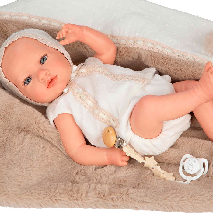 Muñecas Arias Muñeca Reborn Jade Marrón 38 cm con Manta Muñecas Arias Muñeca Reborn Jade Marrón 38 cm con Manta