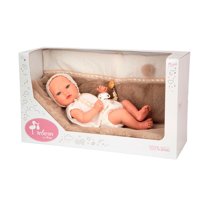 Muñecas Arias Muñeca Reborn Jade Marrón 38 cm con Manta Muñecas Arias Muñeca Reborn Jade Marrón 38 cm con Manta