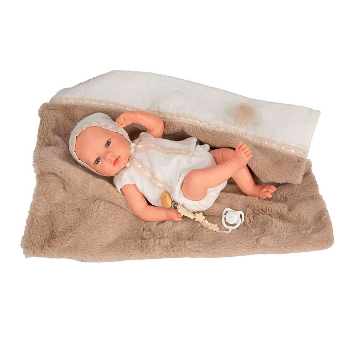 Muñecas Arias Muñeca Reborn Jade Marrón 38 cm con Manta Muñecas Arias Muñeca Reborn Jade Marrón 38 cm con Manta