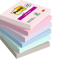 Notas Adhesivas Post-It 90H Z Notes 76X76 (R330) Super Sticky Colores Soulful Pack De 6