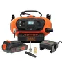 Black + Decker Inflador-Compresor BDCINF18N-QS con o sin cable, Batería 18 V / Cable 220 V, 11 Barras / 160 PSI, Incluye 3 Agujas