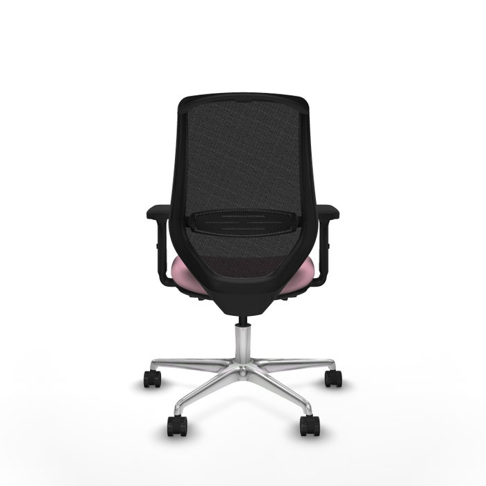 PIQUERAS Y CRESPO Silla de oficina Mardos con mecanismo Sincro/Traslack, Rosa y Negro