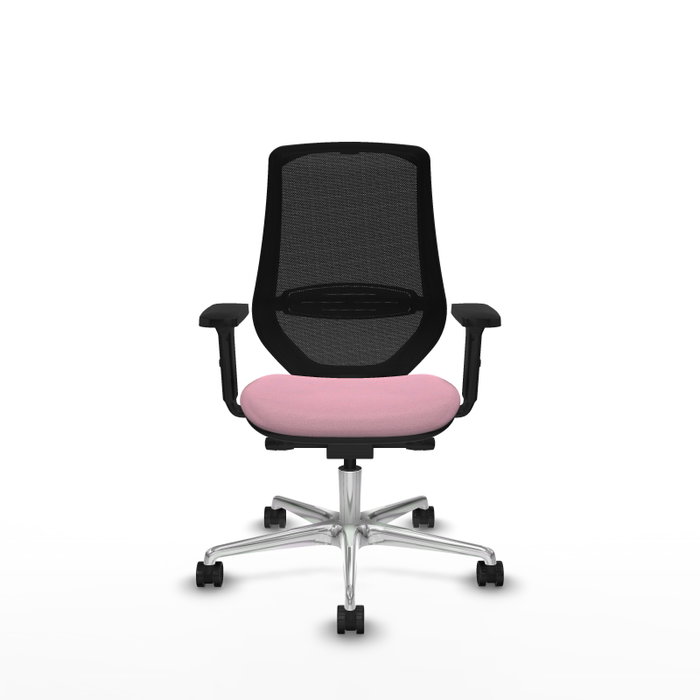 PIQUERAS Y CRESPO Silla de oficina Mardos con mecanismo Sincro/Traslack, Rosa y Negro