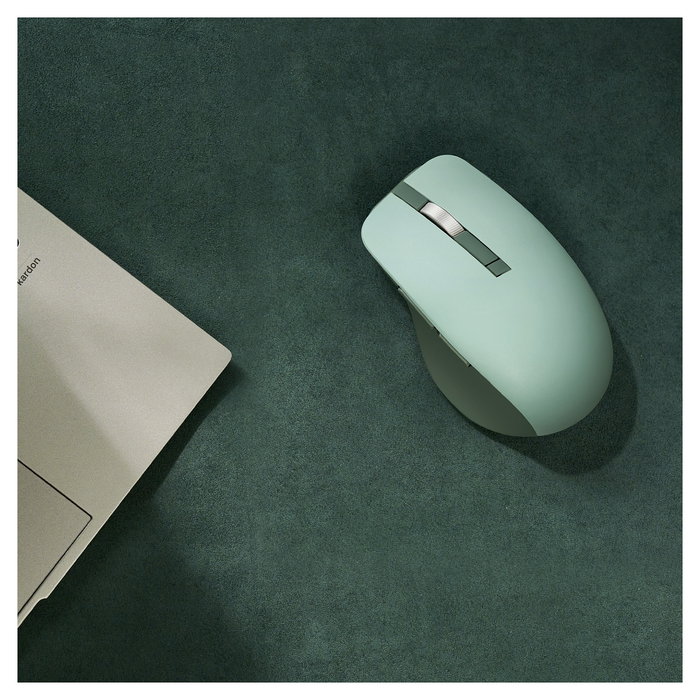 ASUS MD200 Silent Plus Ratón Óptico Inalámbrico RF y Bluetooth 4200 DPI Ambidiestro Verde con 6 Botones Programables