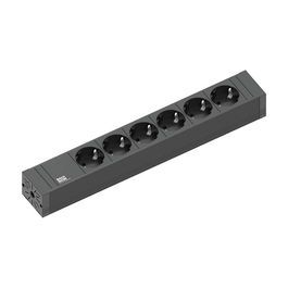 Bachmann Handwerkerleiste 12x Schutzkontakt 2m, Regleta de Conexión con 12 Tomas