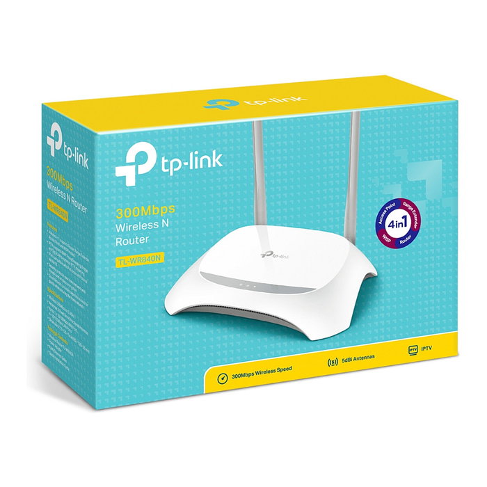 TP-Link Router Wi-Fi N300 TL-WR840N, Wi-Fi 4 (802.11n) Banda Única 2.4 GHz, Router de Sobremesa